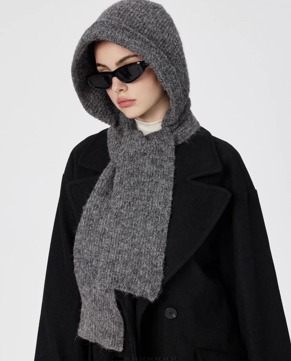 Cider Women Wool Knit Beanie Hat Scarf One Piece Winter New Warm Cozy
